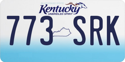 KY license plate 773SRK