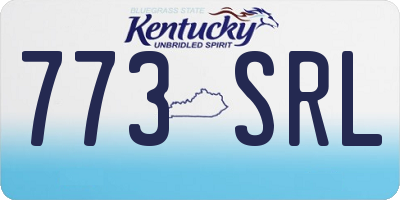 KY license plate 773SRL
