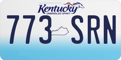 KY license plate 773SRN