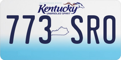 KY license plate 773SRO