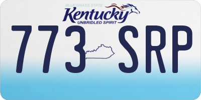 KY license plate 773SRP