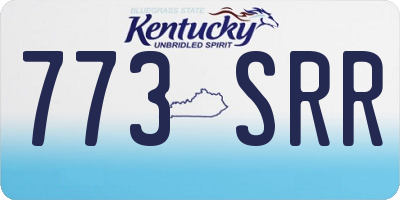 KY license plate 773SRR