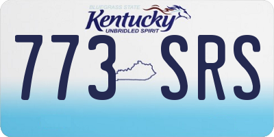 KY license plate 773SRS