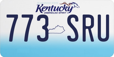KY license plate 773SRU