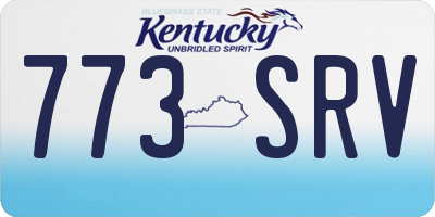 KY license plate 773SRV