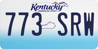 KY license plate 773SRW