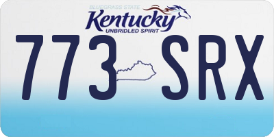 KY license plate 773SRX
