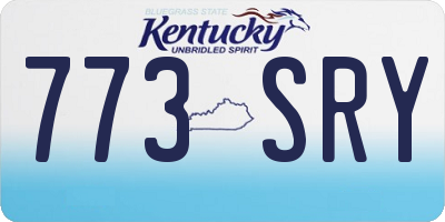 KY license plate 773SRY