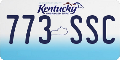 KY license plate 773SSC
