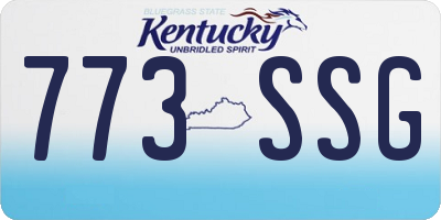 KY license plate 773SSG