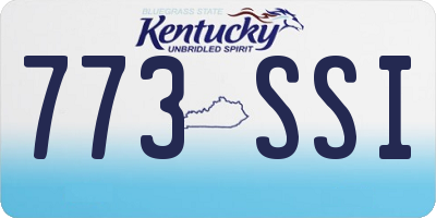 KY license plate 773SSI
