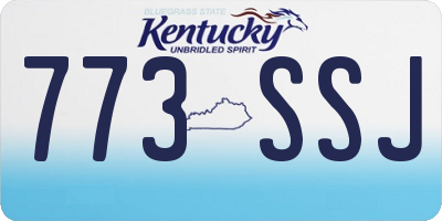 KY license plate 773SSJ