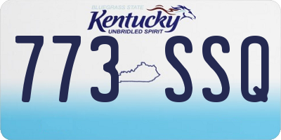 KY license plate 773SSQ