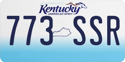KY license plate 773SSR