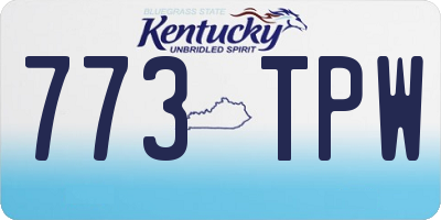 KY license plate 773TPW