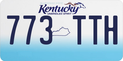 KY license plate 773TTH