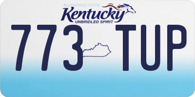 KY license plate 773TUP