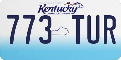 KY license plate 773TUR