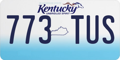 KY license plate 773TUS