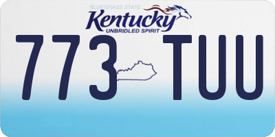 KY license plate 773TUU