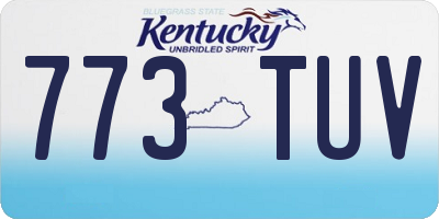 KY license plate 773TUV