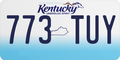 KY license plate 773TUY