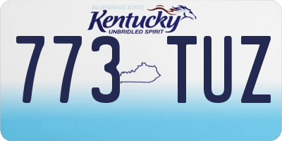 KY license plate 773TUZ