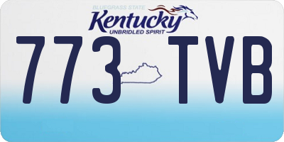 KY license plate 773TVB