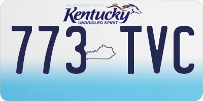 KY license plate 773TVC