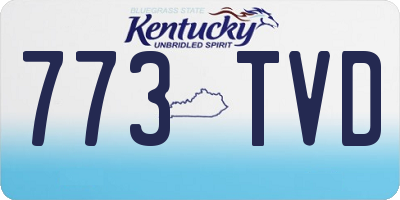 KY license plate 773TVD