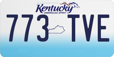 KY license plate 773TVE