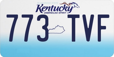 KY license plate 773TVF