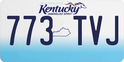 KY license plate 773TVJ