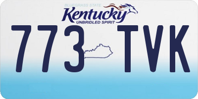 KY license plate 773TVK