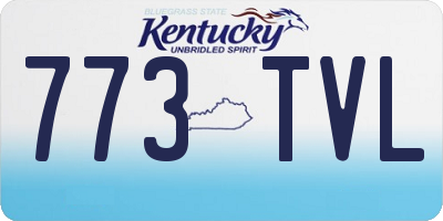 KY license plate 773TVL