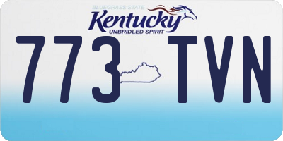 KY license plate 773TVN