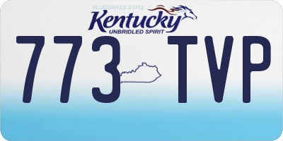 KY license plate 773TVP