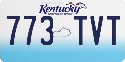 KY license plate 773TVT