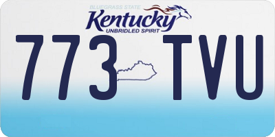 KY license plate 773TVU