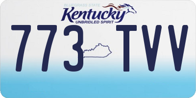 KY license plate 773TVV