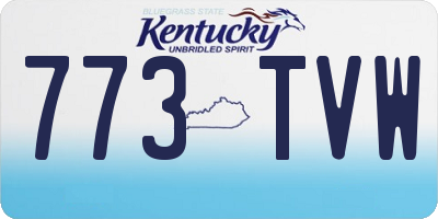 KY license plate 773TVW