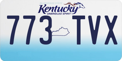 KY license plate 773TVX