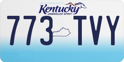 KY license plate 773TVY