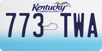 KY license plate 773TWA