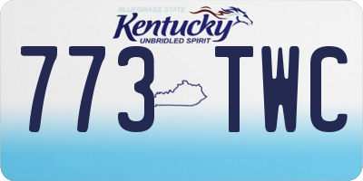 KY license plate 773TWC