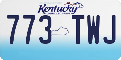 KY license plate 773TWJ