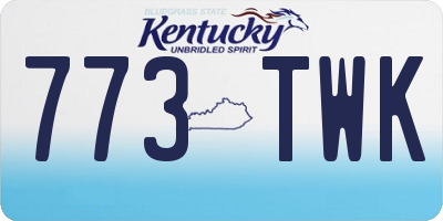 KY license plate 773TWK