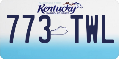 KY license plate 773TWL