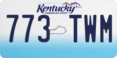 KY license plate 773TWM