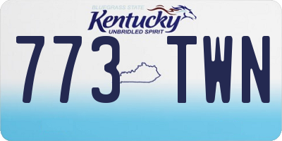 KY license plate 773TWN
